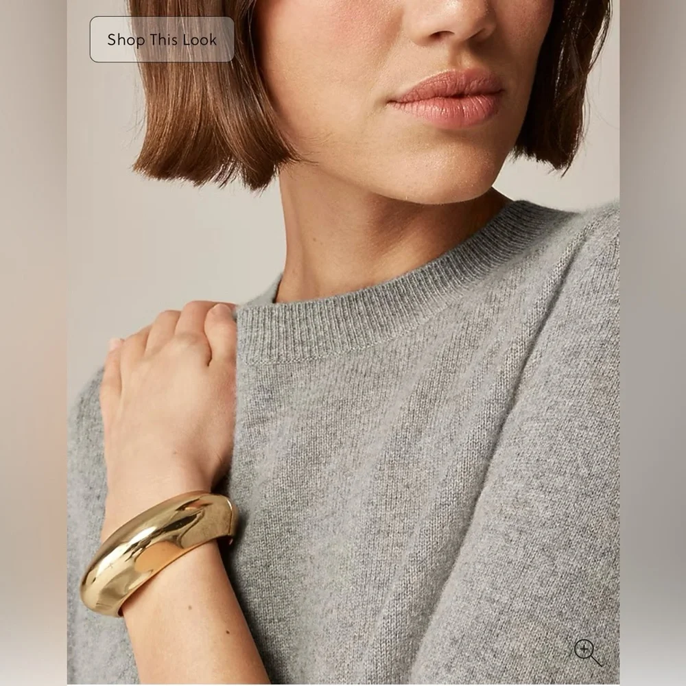 J.Crew Cashmere classic-fit crewneck sweater in heather ash
